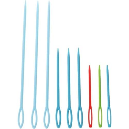 9Pcs Plastic Crochet Hooks Knitting Needles Sewing Tools Needlework Craft