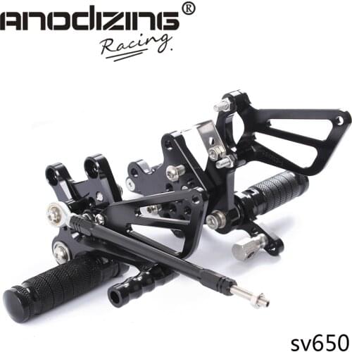 Full CNC Aluminum Motorcycle Adjustable Rear Sets Foot Pegs For Suzuki GSXR 600/750 1997-2005 GSXR1000 2001-2004 SV650 /S