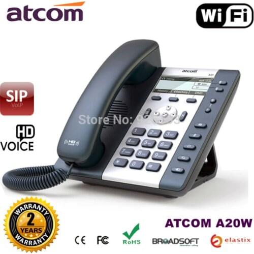 ATCOM A20W VOIP SIP WiFi Phone Entry-level business wireless telephone Support 6 sip lines