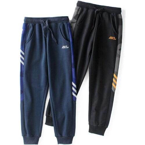Kids Pants for Boy Clothes Black Navy Blue Casual Sport Side Stripe Camouflage Trousers 5 6 7 8 9 10 11 12 13 14 Year Sweatpants