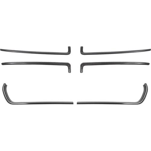 For Charger ABS Carbon Fiber Front Grille Inserts Cover Trim for 2015-2020 Dodge Charger Car Accessories, 6Pcs