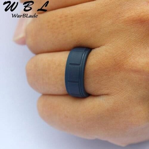 FDA Food Grade Silicone Ring For Men Wedding Rings 7pcs/set Outdoor Sport Hypoallergenic Crossfit Flexible Rubber Finger Rings