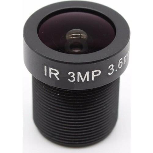 HD 3mp 3.6mm 128 Degree Wide Angle CCTV IR Lens M12 for Security 1080p IP camera