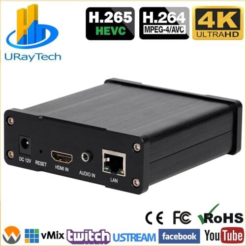 HEVC UHD 4K HDMI Video Audio Encoder H.264 H.265 IPTV Encoder Live Streaming RTMP Encoder HDMI To RTSP HLS UDP HTTP Transmitter