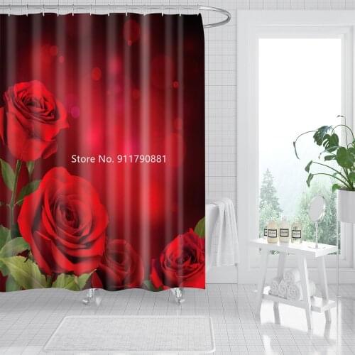 Best Selling Christmas Halloween Pattern Waterproof and Mildew Proof Shower Curtain with Hook Home Holiday Bathroom Decoration