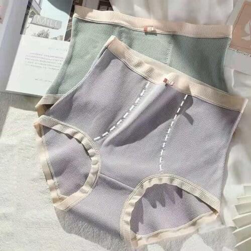 High Waist Abdomen Cotton Panties for Women Underwear Soft Breathable Big Plus Size Underpants Brief Girl Lingerie