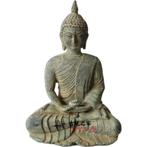 China old bronze Collections from the countryside Shakya Muni Buddha statue