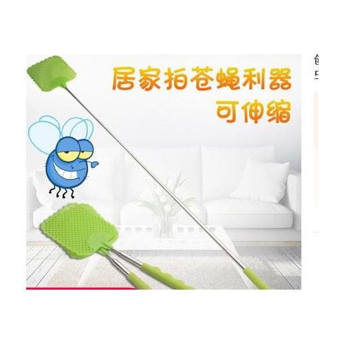 Creative stainless steel telescopic fly swatter plastic fly swatter random shot to kill flies catcher shoot flies