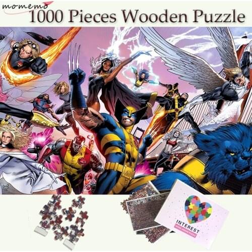 MOMEMO X Men Wooden Puzzle 1000 Pieces Super Heroes Series Jigsaw Puzzles Toys Adults Puzzle Games Kids Exercise Thinking Toys