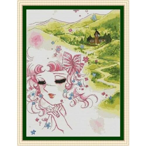 Flower Fairy patterns Counted Cross Stitch 11CT 14CT 18CT DIY wholesale Chinese Cross Stitch Kits Embroidery Needlework Sets