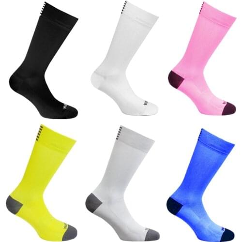 Solid color cycling socks High Quality compression socks men and women Sports soccer basketball socks