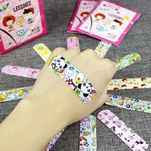 100PCS/Pack Waterproof Cute Cartoon Band Aid Hemostasis Adhesive Bandages First Aid Emergency Kit For Kids Children