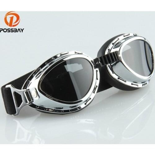 POSSBAY Gafas Pilot Glasses oculos Motocross Goggles Motorcycle Snowboard Skate Ski Goggles Helmets Glasses Eyewears Cafe Racer
