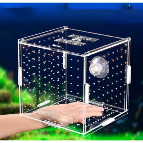 Aquarium Isolation Box Transparent Acrylic Fish Tank Small Fry Breeding Box Single Grid Double Grid Aquarium Supplies