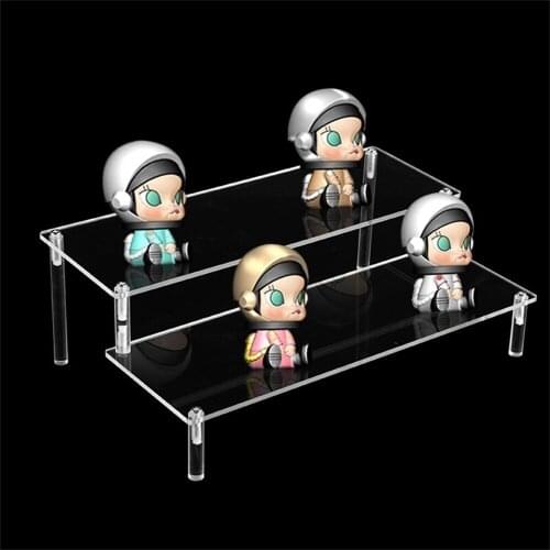 Clear Acrylic Cosmetics Storage Rack Detachable Cartoon Character Ladder Frame Holder Toy Car Model Purse Perfume Display Stand