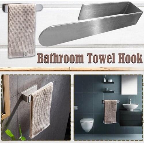 Towel Rail Without Drilling Self-adhesive Without Drilling Guest Towel Holder Stainless Steel Bathroom Accessories #G3