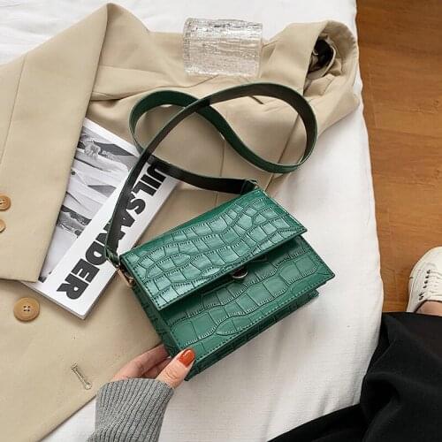 Stone Pattern PU Leather Crossbody Bags For Women 2021 Small Messenger Bag Lady Flap Shoulder Bag Luxury Handbag and Purse bolso