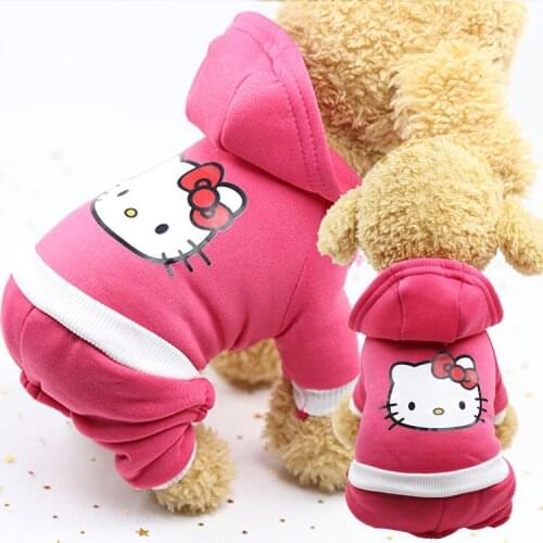 Dog Hoodies Warm Winter Clothes Fleece 4 legs Dogs Costume Cute Pet Coat Jacket Cartoon Jumpsuit Clothing for Puppy Dogs
