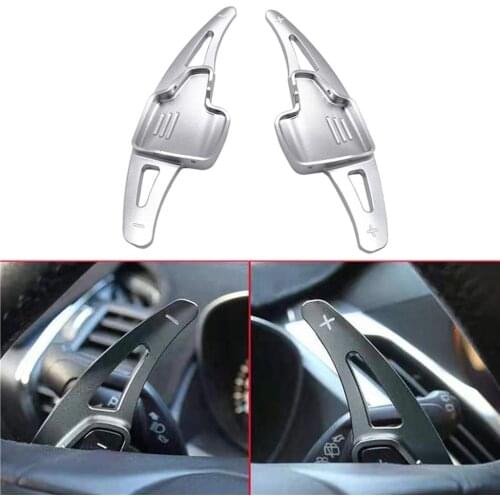 2 Pieces Steering Wheel Shifter Extension Fits Kuga 2017-2019 Silver