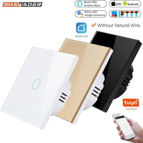 Wifi Smart Wall Light Switch Glass Touch Panel Wireless Lamp Electrical RF433 Switches Voice Remote Control by Alexa Google Home