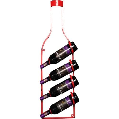 Wine Holder 3 Wine Bottles American Retro Iron Wine Rack Shelf Wall Mural Pendant Personality Cafe Bar Wine Bar Wall Decoration