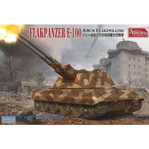Amusing Hobby 35A016 1/35 German 8.8cm Flakzwilling Flakpanzer E-100