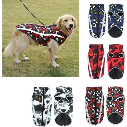 Big Dog Vest Jacket Coat Winter Waterproof Warm Pet Clothes for Small Large Dogs Chihuahua Pug French Bulldog Clothing