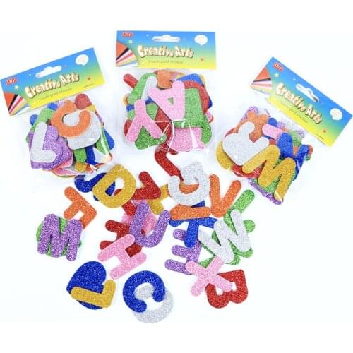 28pcs Foam Stickers English alphabet Self-Adhesive EVA Stickers Children Kids Education DIY Toys for Crafts Arts Making Gifts
