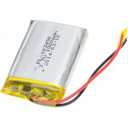3.7V polymer lithium battery 103450 2200mAh small pudding early story machine head lamp Rechargeable Li-ion Cell