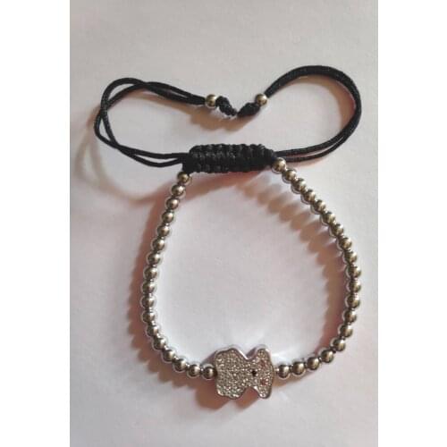 Gold silver micro pave cz Cubic Zirconia rope adjusted Copper Beads Bracelet dg4s Braided Bangles men gift