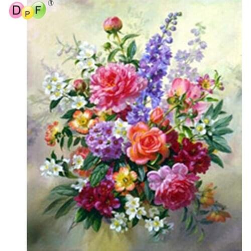 DPF diamond painting cross stitch Diverse flowers DIY full square diamond embroidery mosaic home decor gifts kits handwork