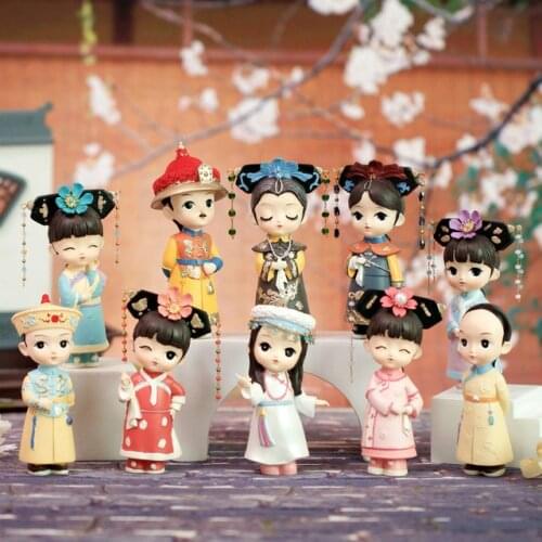1pcs Ancient Chinese Style Blind-box figure Toys Doll Hand-made Creative Student Kids Gift Desktop Decoration Surprise Toys