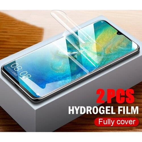 2Pcs Hydrogel Film For Huawei P40 P30 Pro P20 Mate 20 Pro Full Cover Screen Protector For Honor 9X 8X 10 20 30 Pro Not Glass