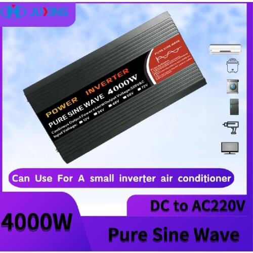 JUXING 4000W Power Inverter DC12V/24V/48V/60V to AC220V Converter Can Load Air Conditioning/ Rice cooker Pure Sine Wave Vehicle