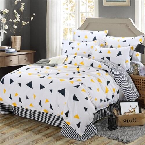 Nordic Leaf Print Bedding Set Single Double King Queen Multi-size Adult Children Bedroom Bed Cover Pillowcase Home Textile