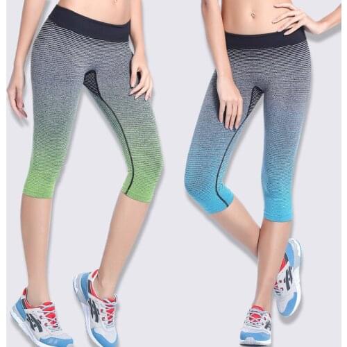 New Curve Contour Seamless Leggings Yoga Gradient Pants Gym Stretchy High Waist Athletic Exercise Fitness Sports Casual Pants