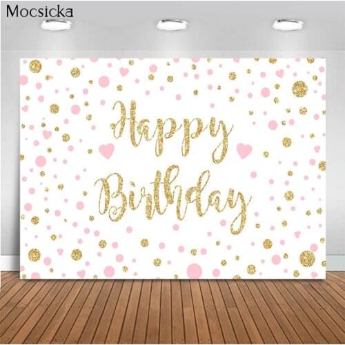 Mocsicka Birthday Party Background Love Polka Dot Decoration Style Baby Shower Photo Background Photography Studio