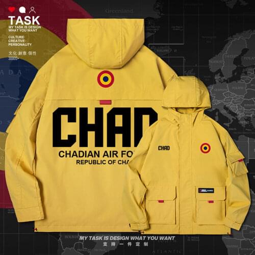 Chad TCD Chadian TChad men jacket hooded air force logo army fan clothing printed trench coat men new mens top clothes autumn