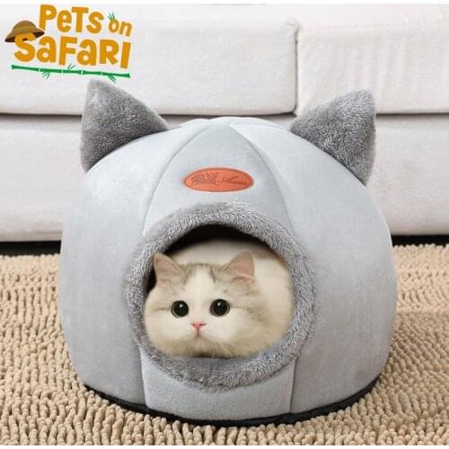 New Deep Sleep Comfort Winter Cat Bed Little Mat Basket Small Dog House Products Pets Tent Cozy Cave Indoor Pet Supplies