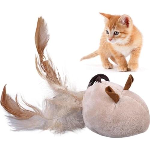 Dorakitten 1pc Plush Mouse Cat Toy Creative Funny Cat Mouse Toy Kitten Teaser Toys With Bell Pet Supplies Random Color