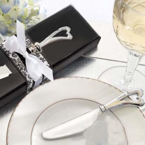 Spread the Love Chrome Spreader with Heart-Shaped Handle 24PCS/LOT Bridal Shower Wedding favors and gifts