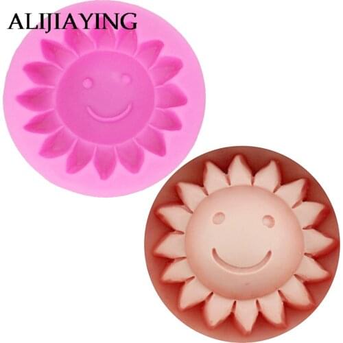 M0859 Sunflower Silicone tools flower soap mold flowers silicone silica gel die 3D Aroma stone moulds 3d candle molds