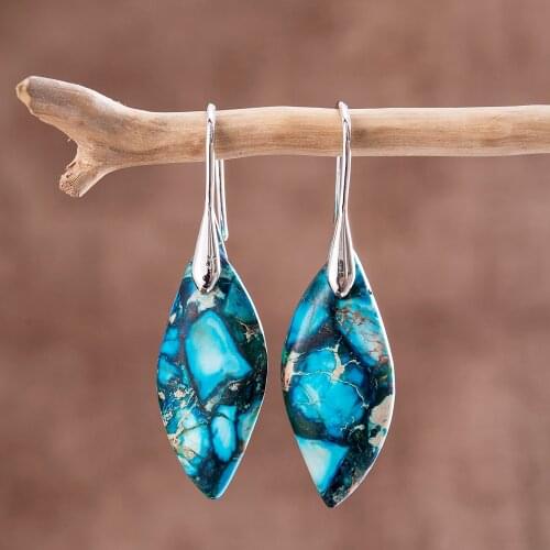 Blue Imperial Stones Hook Women Earrings Ladies Novelty Jewelry
