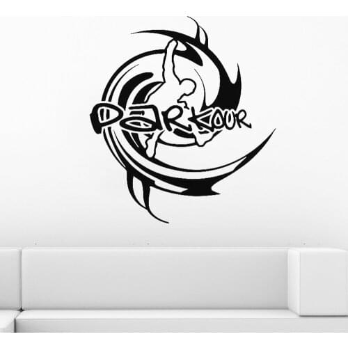 Modern Street Sport Wall Decals Parkour Living Room Home Decor Removable Vinyl Wall Stickers Teen Boys Bedroom Tracers Z251