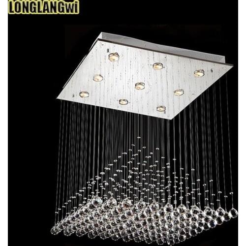 Modern LED Crystal chandelier Lights Crystal staircase hall living room chandeliers
