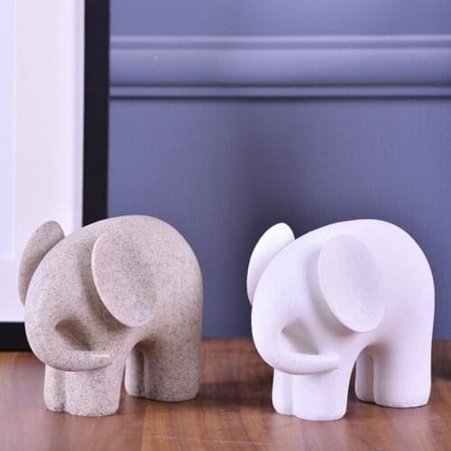 Elephant figurine resin for home office hotel decoration tabletop animal modern craft India white Elephant statue Home Decorati