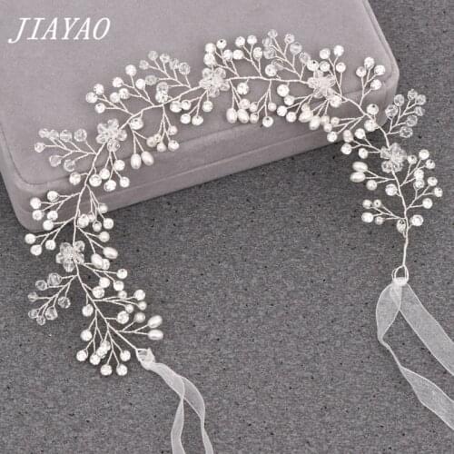 Bridal Hair Accessories Pearl Rhinestone Headband Wedding Headpiece Pearl Bridal Headband Women Accessories
