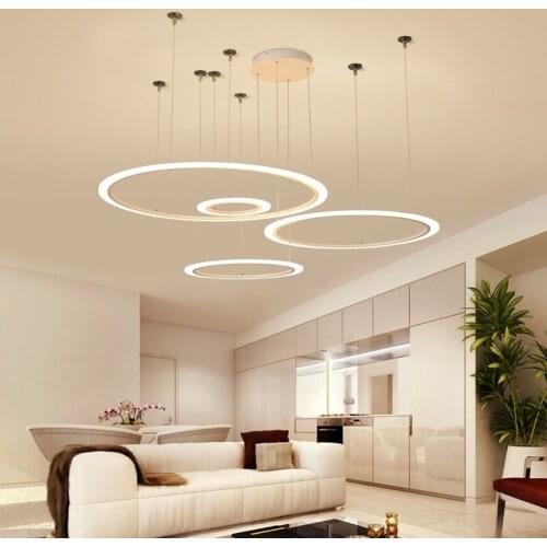 Acrylic Ring LED Chandelier Living room dining room bedroom study room chandelier Commercial Chandelier Lighting