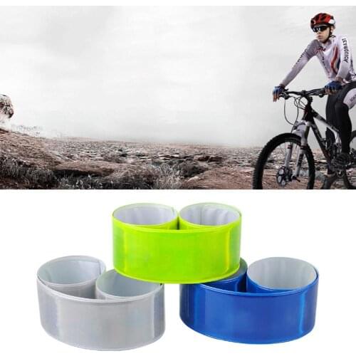 Riding Reflective Belt Luminous Safety Riding Pants Leg Fastening Strip Fluorescent Silicon Steel Belt Riding Supplies