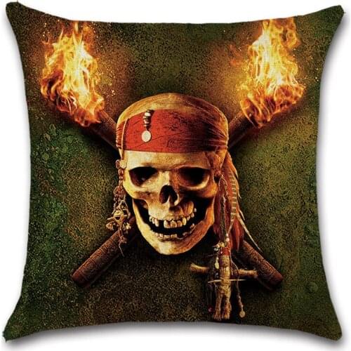 Skull pirate Punk dead art Halloween Decor cushion Cover Decorative Home sofa chair seat carfriend office gift Throw pillowcase
